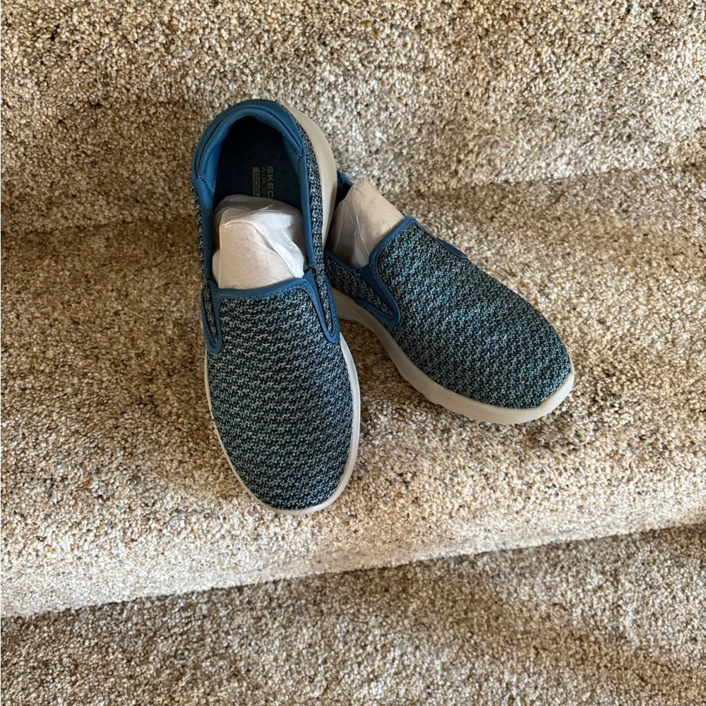 Skechers Blue Athletic Slip-On Shoes with Mesh Upper